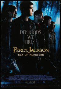 5p590 PERCY JACKSON: SEA OF MONSTERS style B advance DS 1sh '13 in demigods we trust!