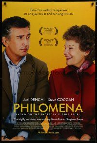 5p597 PHILOMENA DS 1sh '13 image of Judi Dench in the title role & Steve Coogan!