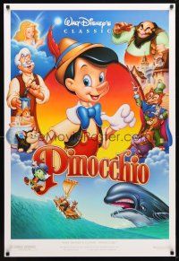 5p600 PINOCCHIO DS 1sh R92 Disney classic fantasy cartoon about a wooden boy who wants to be real!