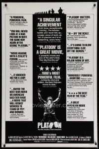 5p601 PLATOON 1sh '86 Oliver Stone directed, Tom Berenger, Willem Dafoe, Vietnam War!