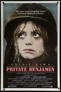 5p608 PRIVATE BENJAMIN 1sh '80 funny image of depressed soldier Goldie Hawn!