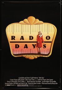 5p618 RADIO DAYS 1sh '87 Woody Allen, Seth Green, Dianne Wiest, New York City!