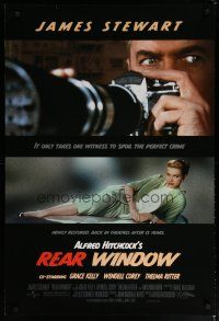 5p626 REAR WINDOW DS 1sh R00 Alfred Hitchcock, art of voyeur Jimmy Stewart & sexy Grace Kelly!