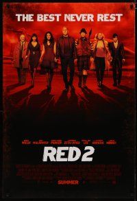 5p627 RED 2 advance DS 1sh '13 Willis, John Malkovich, Mary-Louise Parker, Catherine-Zeta Jones!