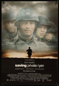 5p664 SAVING PRIVATE RYAN 1sh '98 Steven Spielberg, World War II, the mission is a man!