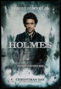 5p684 SHERLOCK HOLMES teaser DS 1sh '09 Guy Ritchie directed, Robert Downey Jr in the title role!