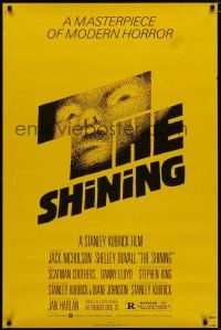5p687 SHINING 1sh '80 Stephen King & Stanley Kubrick masterpiece of modern horror!