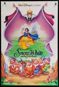 5p701 SNOW WHITE & THE SEVEN DWARFS DS 1sh R93 Walt Disney animated cartoon fantasy classic!