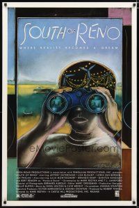 5p706 SOUTH OF RENO 1sh '88 cool artwork image of boy w/binoculars!