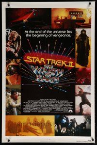 5p724 STAR TREK II 1sh '82 The Wrath of Khan, Leonard Nimoy, William Shatner, sci-fi sequel!