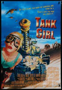 5p751 TANK GIRL DS 1sh '95 Naomi Watts, wacky Lori Petty with cool futuristic tank!