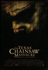 5p756 TEXAS CHAINSAW MASSACRE advance DS 1sh '03 cool horror image, Jessica Biel, Jonathan Tucker