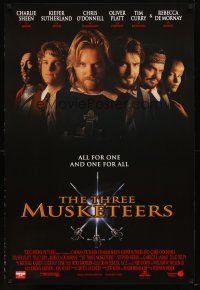 5p767 THREE MUSKETEERS int'l 1sh '93 Walt Disney, Charlie Sheen, Kiefer Sutherland, O'Donnell!