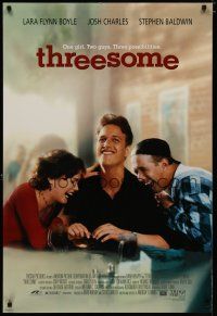 5p769 THREESOME DS 1sh '94 Lara Flynn Boyle, Stephen Baldwin, three possibilities!
