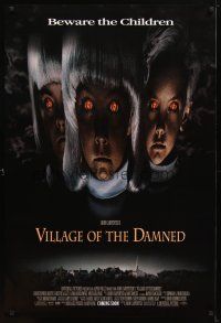 5p804 VILLAGE OF THE DAMNED advance 1sh '95 John Carpenter horror, cool image of creepy kids!