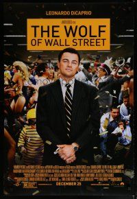 5p826 WOLF OF WALL STREET advance DS 1sh '13 Martin Scorsese directed, Leonardo DiCaprio!