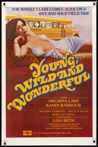 5p843 YOUNG, WILD & WONDERFUL 1sh '80 Arcadia Lake, Kandi Barbour, sexy artwork!
