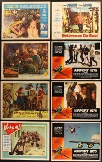 5r014 LOT OF 19 LOBBY CARDS '50s-70s Martin & Lewis, Airport 1975, Ride the Man Down & more!