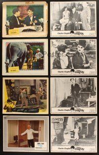 5r016 LOT OF 15 CHARLIE CHAPLIN LOBBY CARDS '50s-70s great images from his movies!