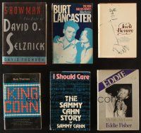5r080 LOT OF 6 BIOGRAPHY HARDCOVER BOOKS ABOUT MEN IN HOLLYWOOD '60s-80s Selznick, Cohn & more!