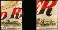 5s257 RED RIVER INCOMPLETE 24sh '48 great artwork of John Wayne, Montgomery Clift, Howard Hawks