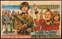5s302 UP IN ARMS Belgian '40s art of funnyman Danny Kaye in military uniform & sexy Dinah Shore!