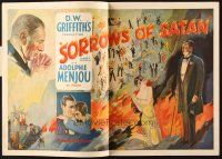 5s288 SORROWS OF SATAN campaign book ad '26 D.W. Griffith, Adolphe Menjou is Devil in human form!