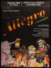 5s751 ALLEGRO NON TROPPO French 1p '77 Bruno Bozzetto, great wacky sexy cartoon artwork!
