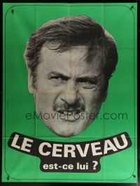 5s785 BRAIN French 1p '69 different super close image of Eli Wallach, Le Cerveau, Rau art!