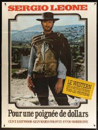 5s843 FISTFUL OF DOLLARS French 1p R70s Sergio Leone classic, great portrait of Clint Eastwood!