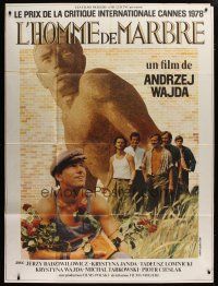 5s887 MAN OF MARBLE French 1p '77 Andrzej Wajda's Czlowiek z marmuru, art by Lynch Guillotin