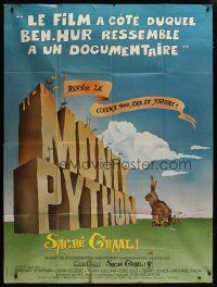 5s895 MONTY PYTHON & THE HOLY GRAIL French 1p '75 Terry Gilliam, John Cleese, art of Trojan bunny!