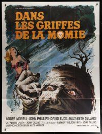 5s897 MUMMY'S SHROUD French 1p '67 Hammer horror, best different monster art by Boris Grinsson!