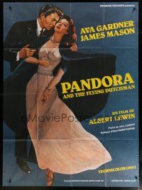 5s918 PANDORA & THE FLYING DUTCHMAN French 1p R81 different art of James Mason & Ava Gardner!