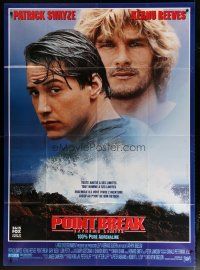 5s926 POINT BREAK French 1p '91 Keanu Reeves Patrick Swayze, bank robbery & surfing!