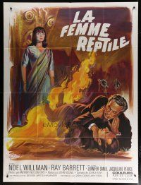 5s941 REPTILE French 1p '66 snake woman Noel Willman, different horror art by Boris Grinsson!