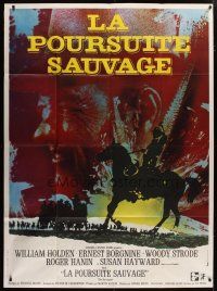 5s945 REVENGERS French 1p '72 cowboy William Holden, cool completely different artwork!