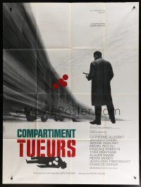 5s958 SLEEPING CAR MURDER style A French 1p '65 Costa-Gavras' Compartiment tueurs, Broutin art!