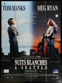 5s959 SLEEPLESS IN SEATTLE DS French 1p '93 Nora Ephron directed, romantic Tom Hanks & Meg Ryan!