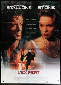 5s963 SPECIALIST French 1p '94 great image of Sylvester Stallone & super sexy Sharon Stone!