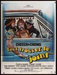5s986 UP IN SMOKE French 1p '78 Cheech & Chong marijuana drug classic, great wacky artwork!