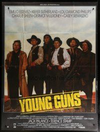 5s997 YOUNG GUNS French 1p '88 Emilio Estevez, Charlie Sheen, Kiefer Sutherland, Phillips