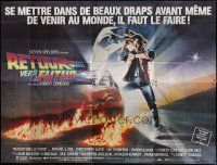 5s661 BACK TO THE FUTURE French 8p '85 Zemeckis, art of Michael J. Fox & Delorean by Drew Struzan!
