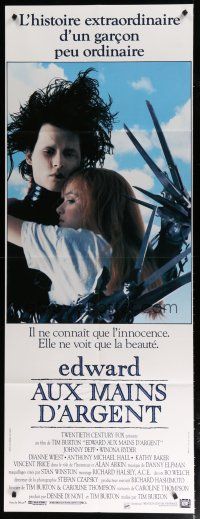 5s728 EDWARD SCISSORHANDS French door panel '90 Tim Burton classic, Johnny Depp & Winona Ryder!