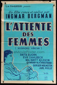 5s713 SECRETS OF WOMEN French 31x47 '58 Ingmar Bergman, love affairs of three women!