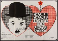 5s377 CITY LIGHTS German 33x47 R70 cool different mosaic artwork of Charlie Chaplin!