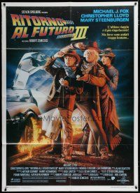 5s156 BACK TO THE FUTURE III Italian 1p '90 Michael J. Fox, Christopher Lloyd, Zemeckis, Drew art!