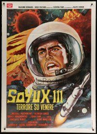5s183 FIRST SPACESHIP ON VENUS Italian 1p '72 Der Schweigende Stern, German sci-fi, Crovato art!