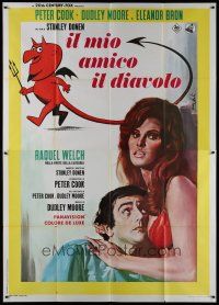 5s123 BEDAZZLED Italian 2p '68 Nistri art of Dudley Moore stares at sexy Raquel Welch as Lust!