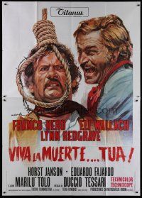 5s131 DON'T TURN THE OTHER CHEEK Italian 2p '71 Franco Nero about to hang Eli Wallach by Ciriello!